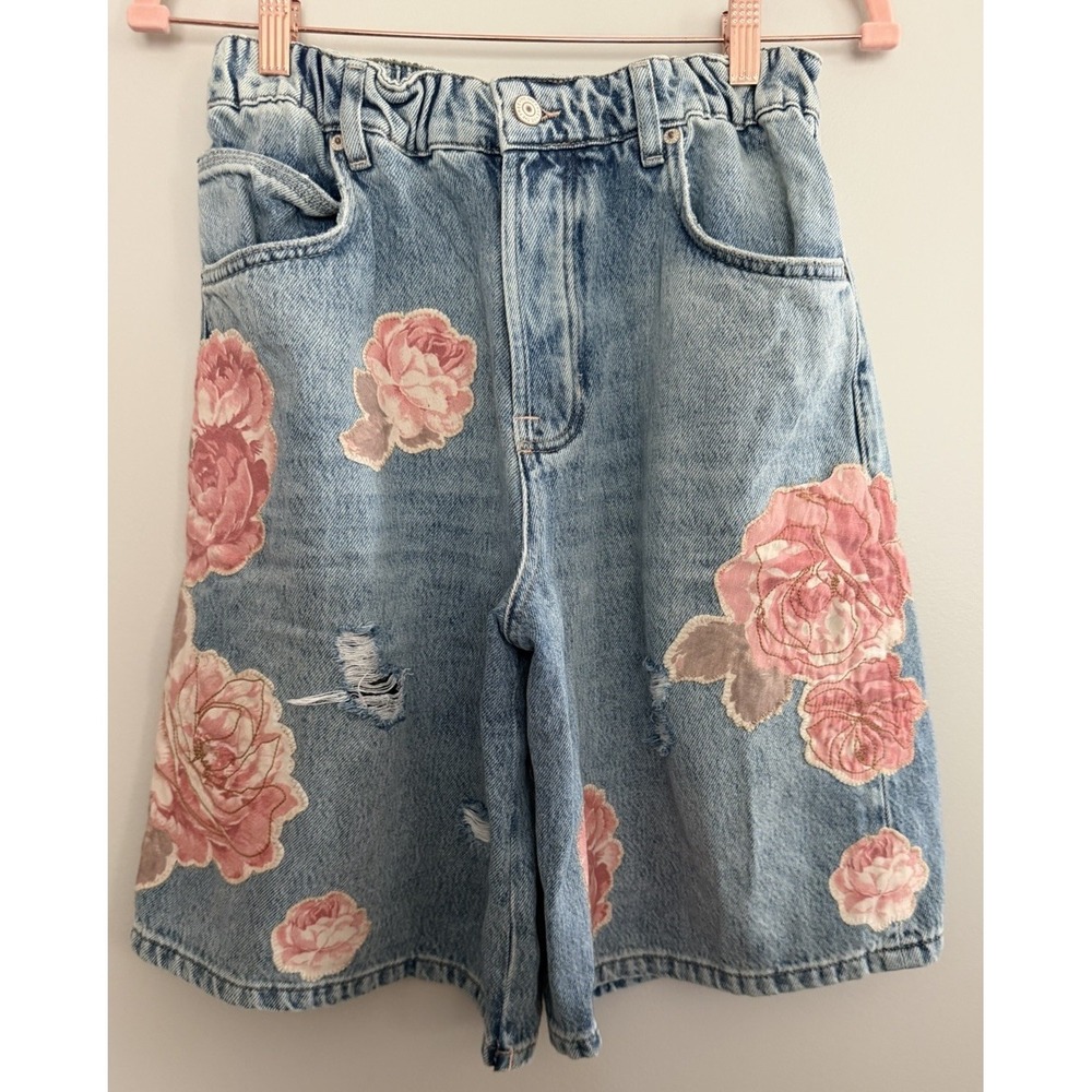Free People We The Free Garden State Long Shorts Flower Patch Women's Size 25
